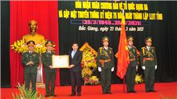 Bộ CHQS tỉnh Bắc Giang đón nhận Huân chương Bảo vệ Tổ quốc hạng Ba